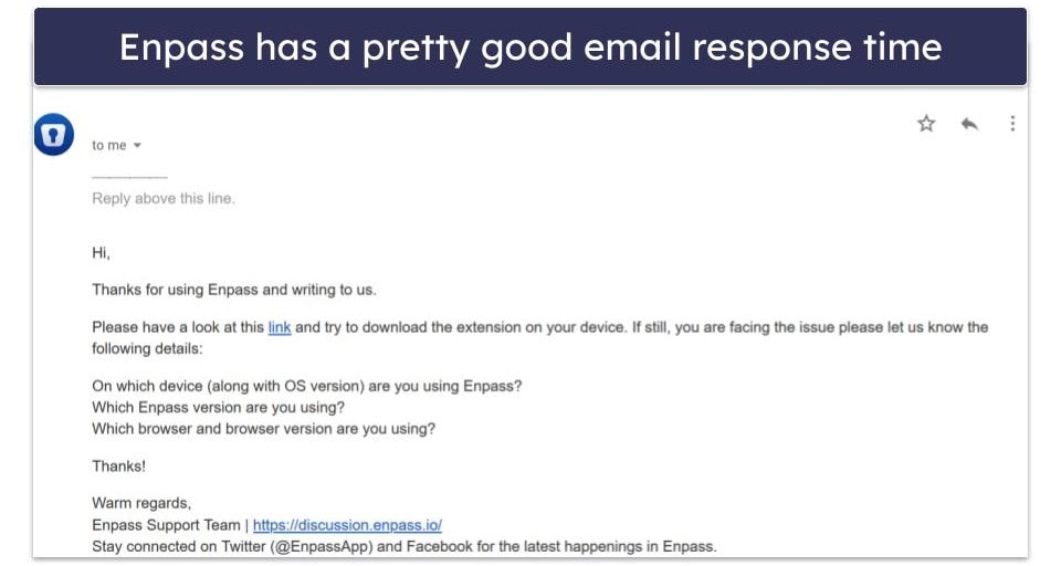 Enpass Customer Support — Good Knowledge Base &amp; Forum, Plus Efficient Email Support