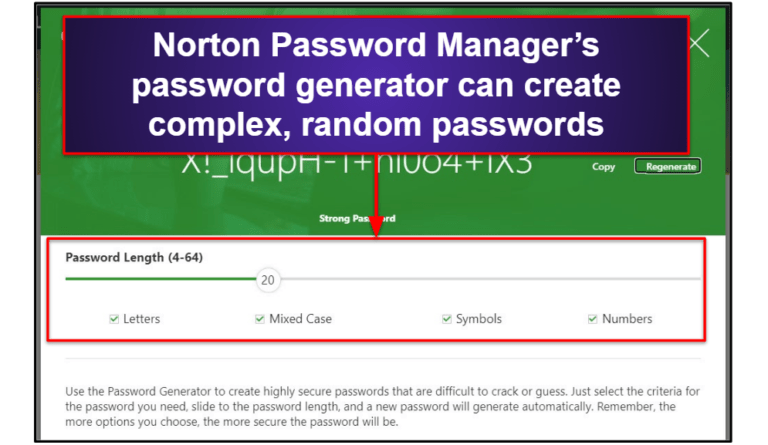 norton generator password