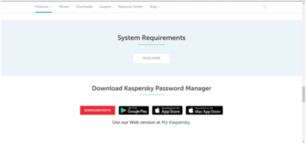 kaspersky password manager login