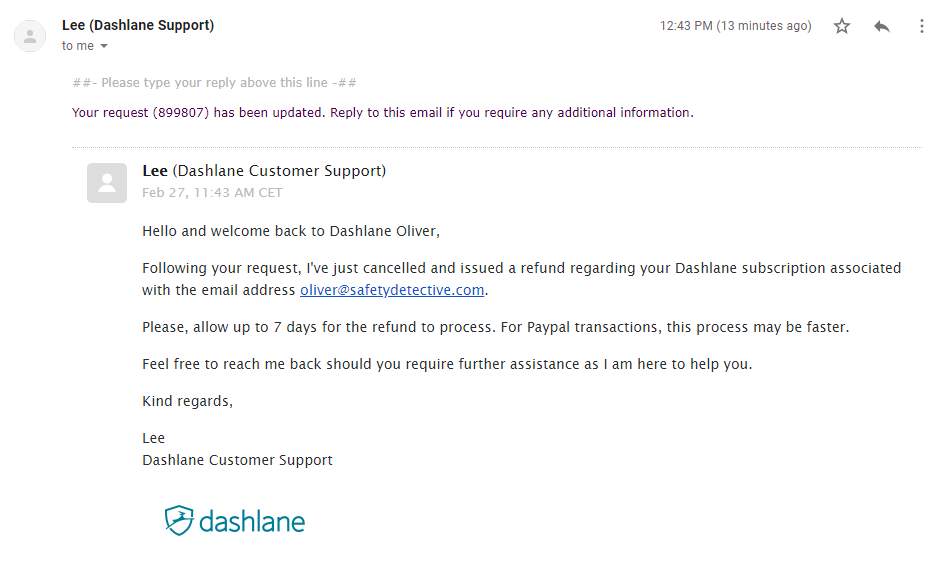 dashlane premium customer support