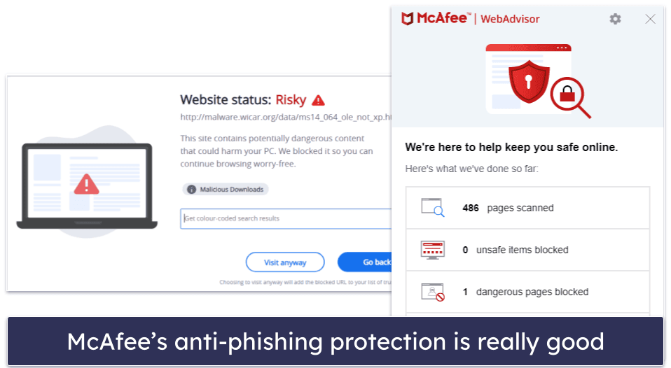 🥉 3. McAfee — 100% Malware Detection With Great Web Protection