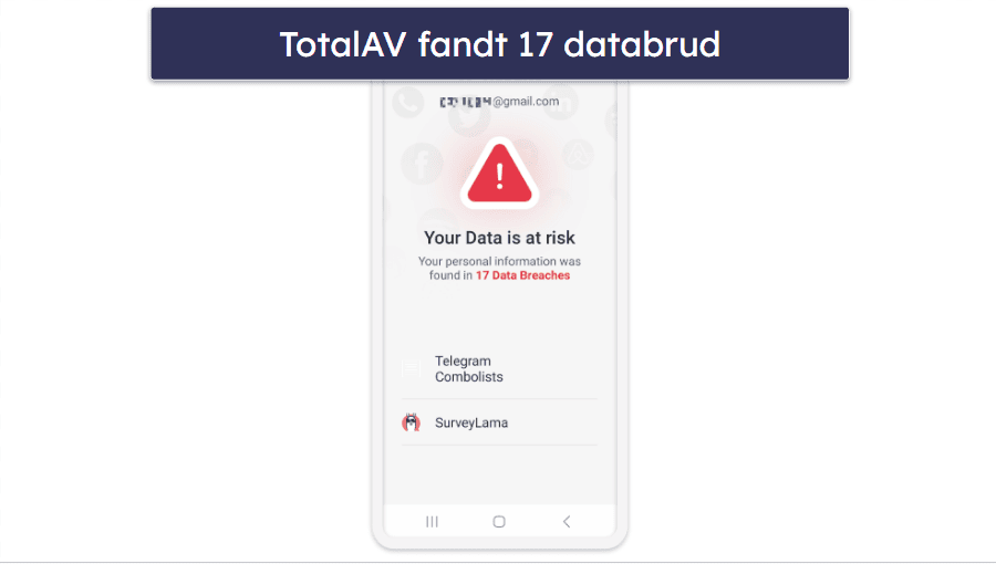 🥈2. TotalAV – Brugervenlig og god databrudsscanning