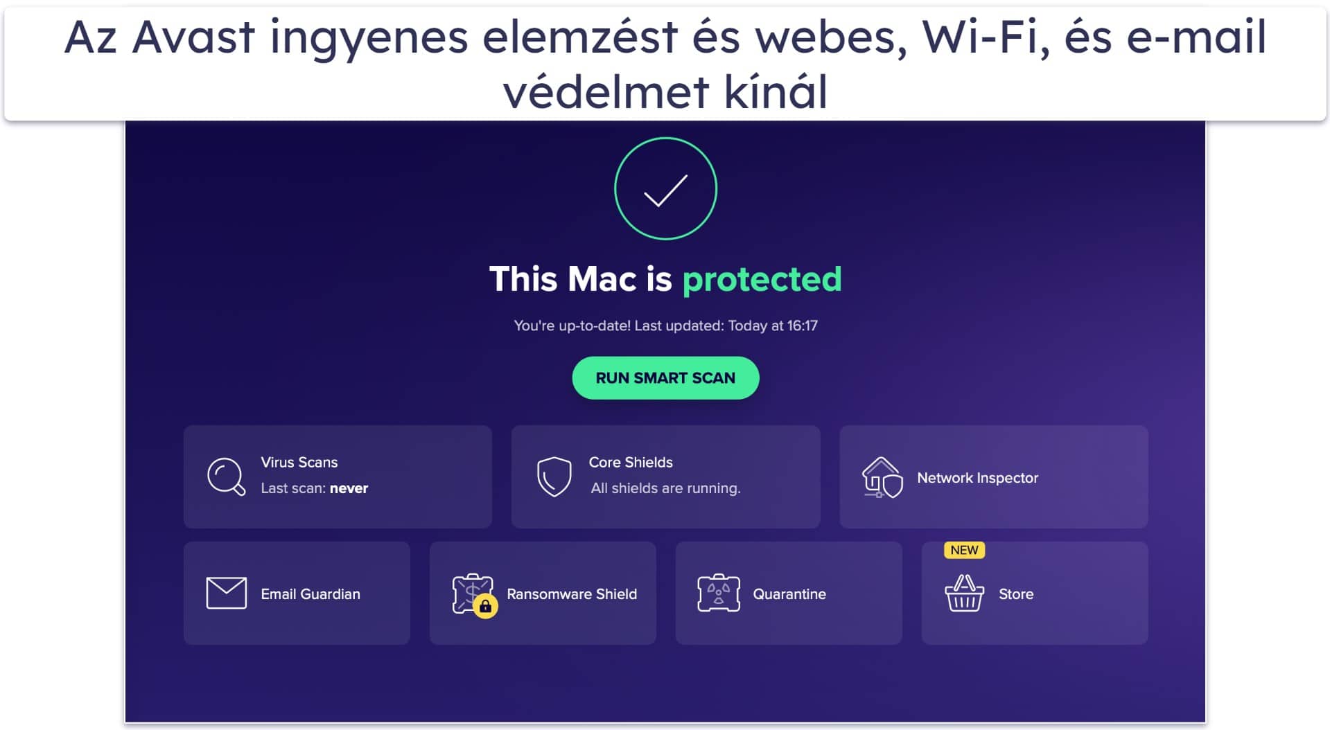 6. Avast Free Antivirus for Mac — Alapvető valós idejű, webes és e-mail védelem