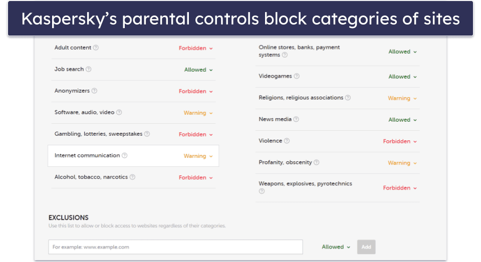 Kaspersky Security Features — Great Features + One of the Best Parental Control Tools