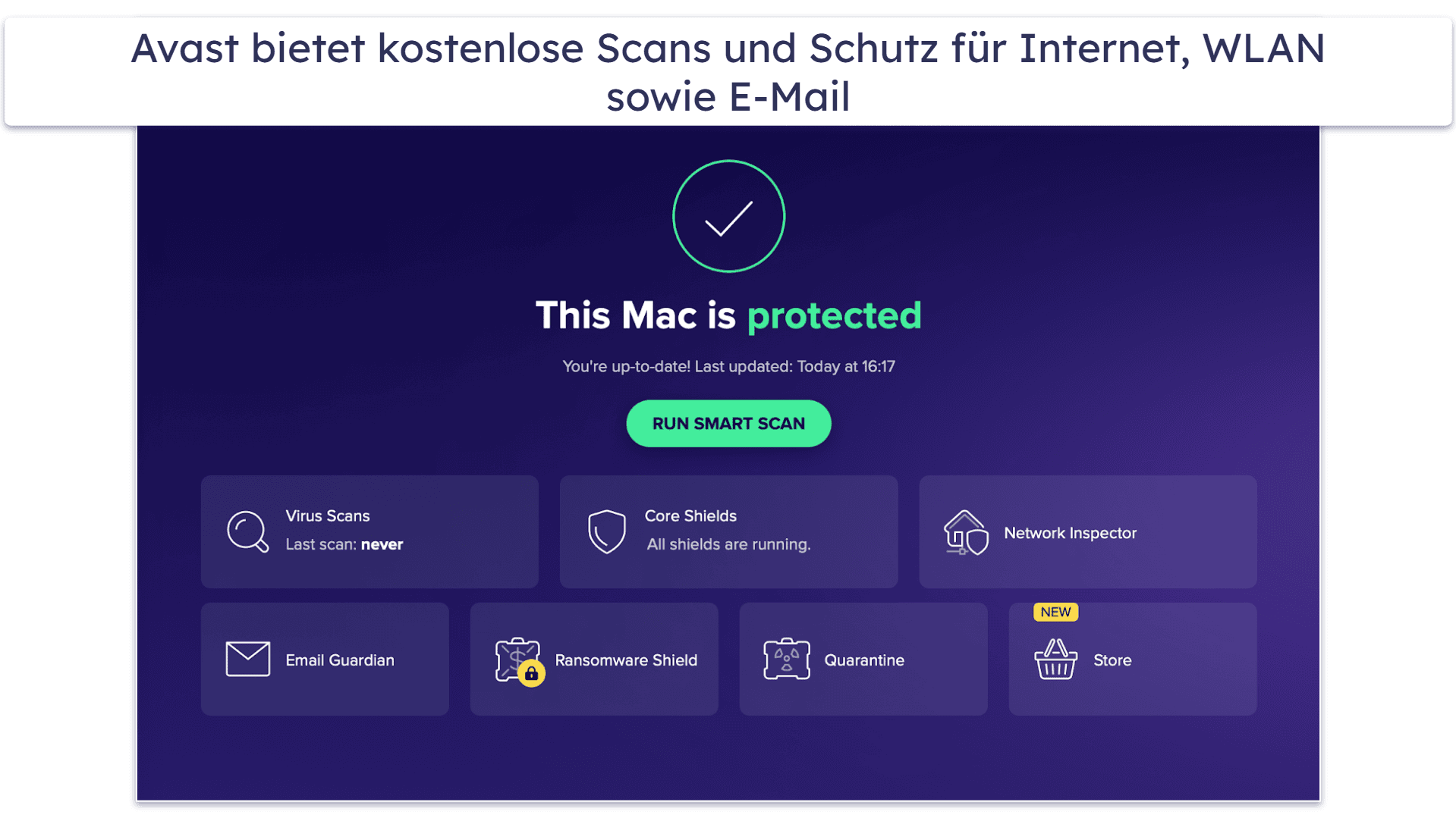 6. Avast Free Antivirus for Mac – grundlegender Schutz in Echtzeit, für das Web sowie E-Mails