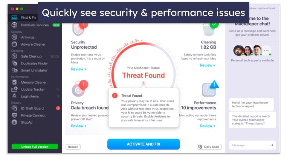 MacKeeper Security Features — Protect Your Mac With a Malware Scanner, Adware Cleaner, VPN &amp; More