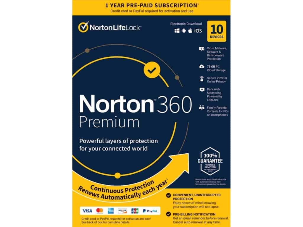 norton 360 premium cost
