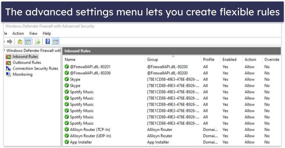 Windows Defender Security Features — Decent Security Features (Not as Feature-Rich as Other Antiviruses)