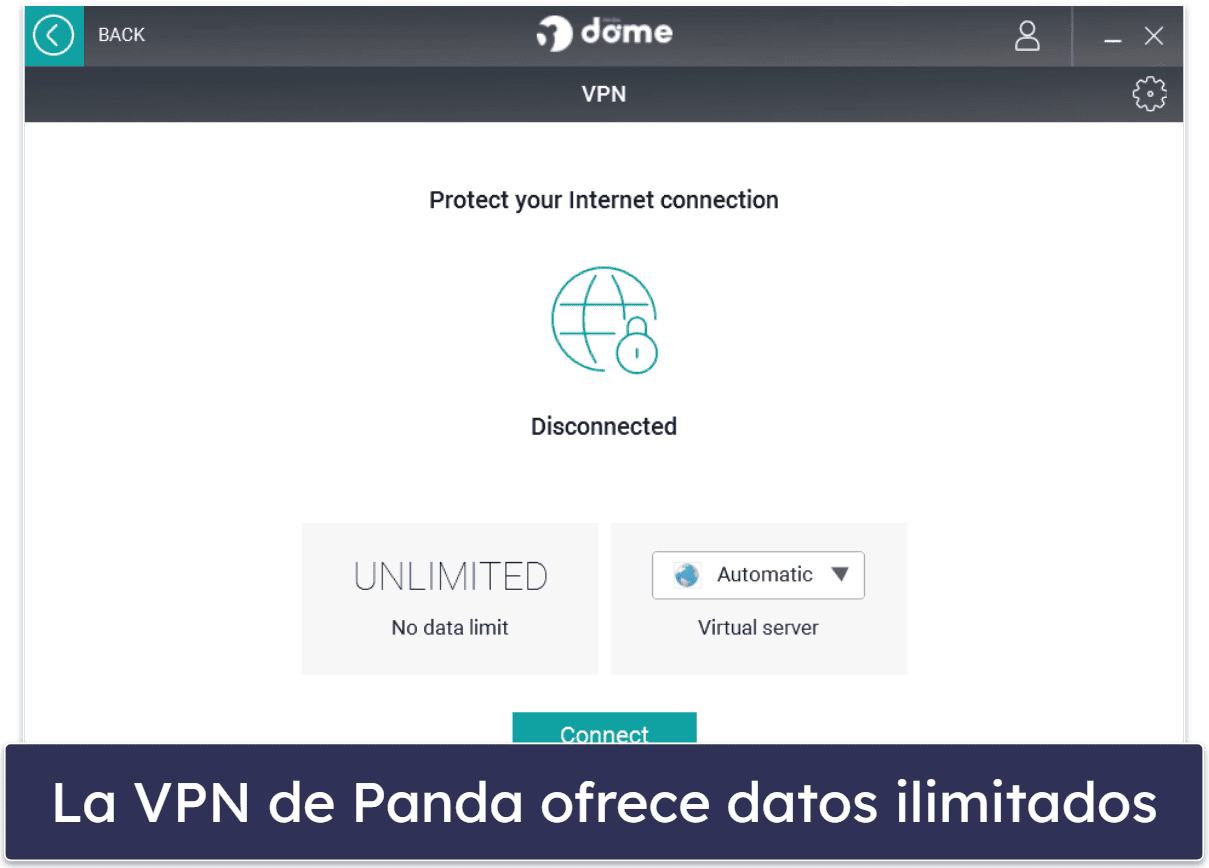 9. Panda Dome: Ofrece flexibilidad en el precio y una VPN fácil de usar