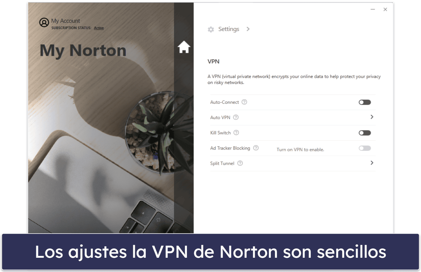 🥈2. Norton: Ofrece la mejor protección antivirus y una VPN repleta de funciones