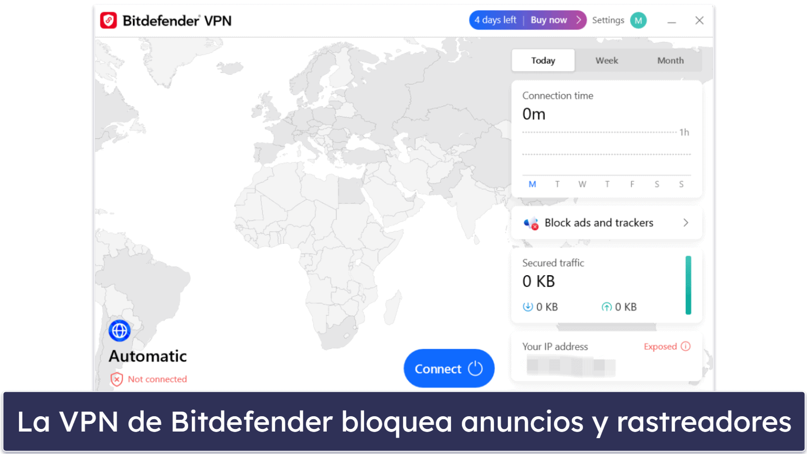 4. Bitdefender: Cuenta con análisis antivirus eficaz y con una VPN muy rápida