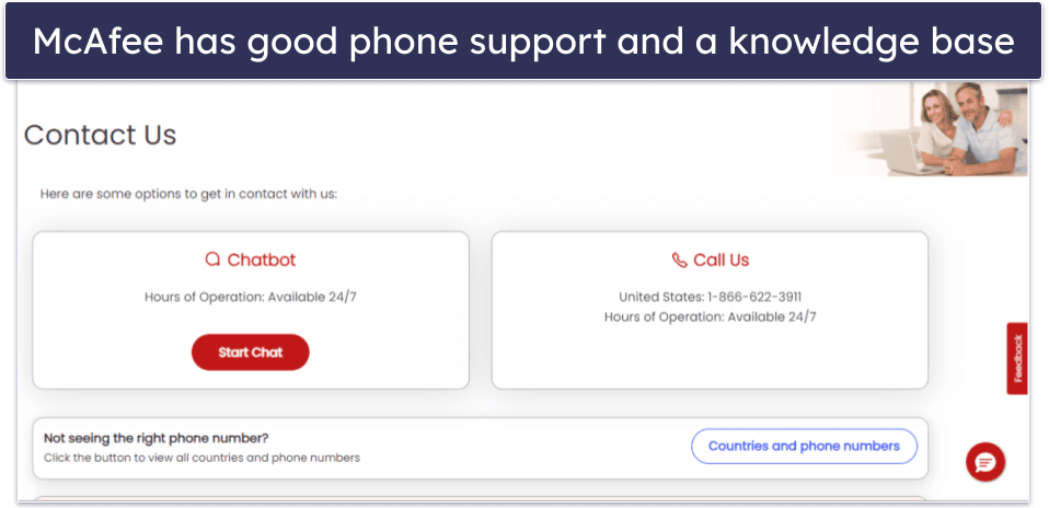 McAfee Customer Support — Helpful Live Chat, Comprehensive Knowledge Base &amp; Good Phone Support