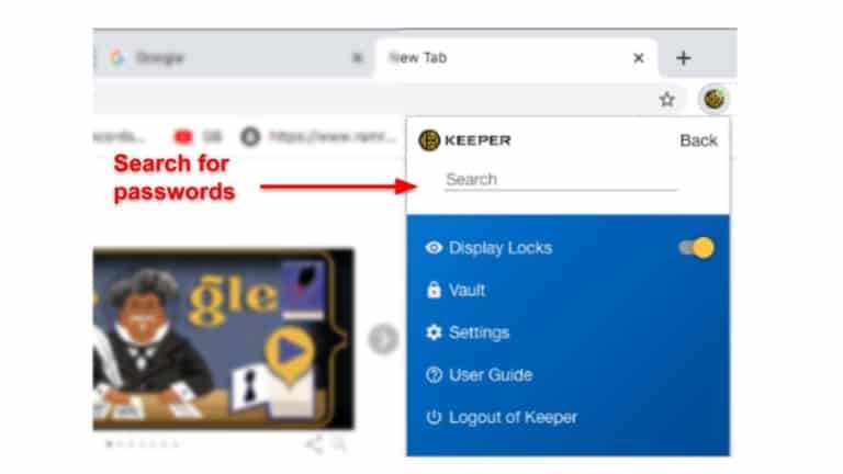 keeper password manager chrome extension