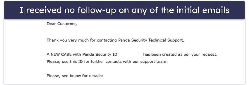 Panda Dome Passwords Customer Support — Really Disappointing