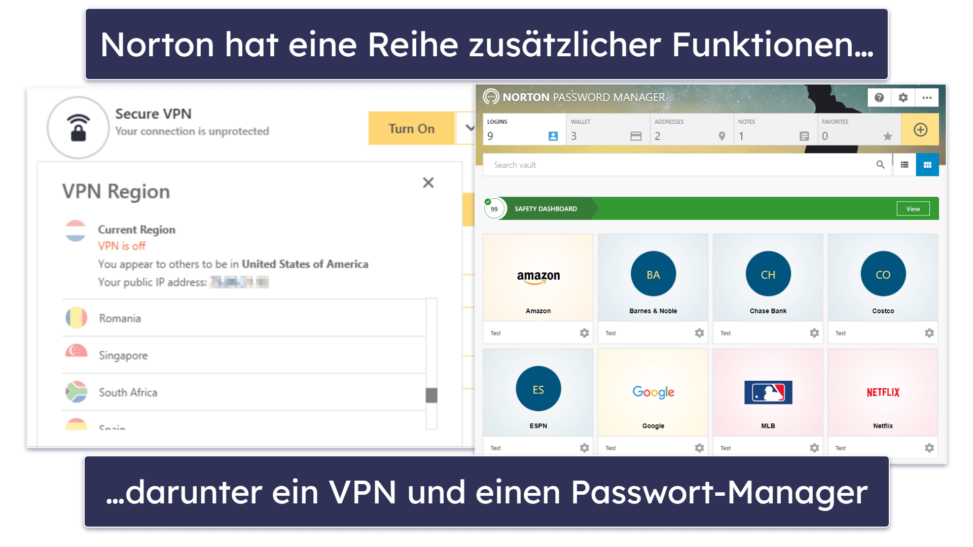 🥇1. Norton 360 — Die beste Antiviren-Alternative zu Windows Defender von Microsoft in 2024