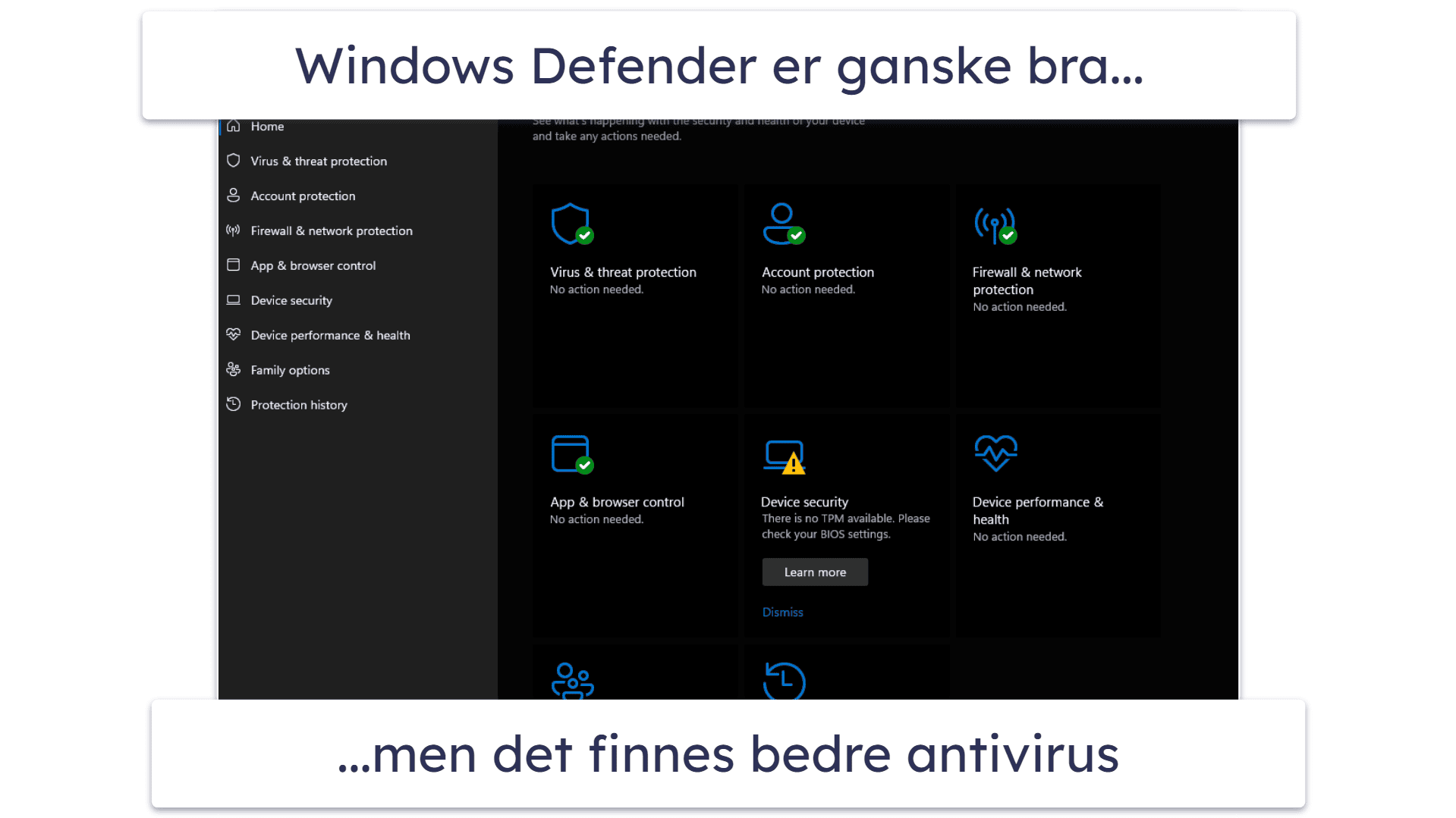 Er Microsofts Defender antivirus bra nok?