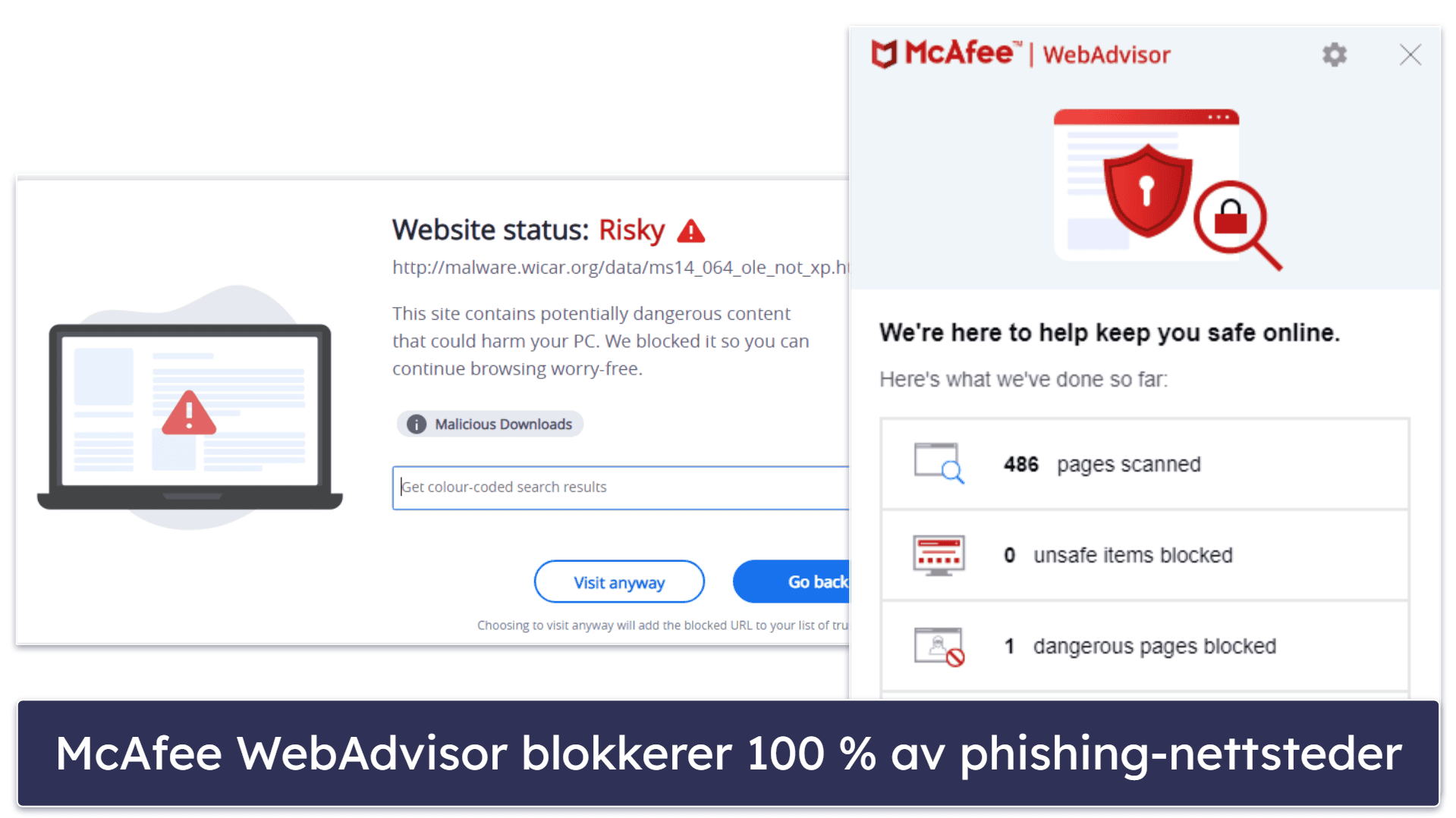 🥉3. McAfee – Bedre nettbeskyttelse (med verktøy for dataopprydding)