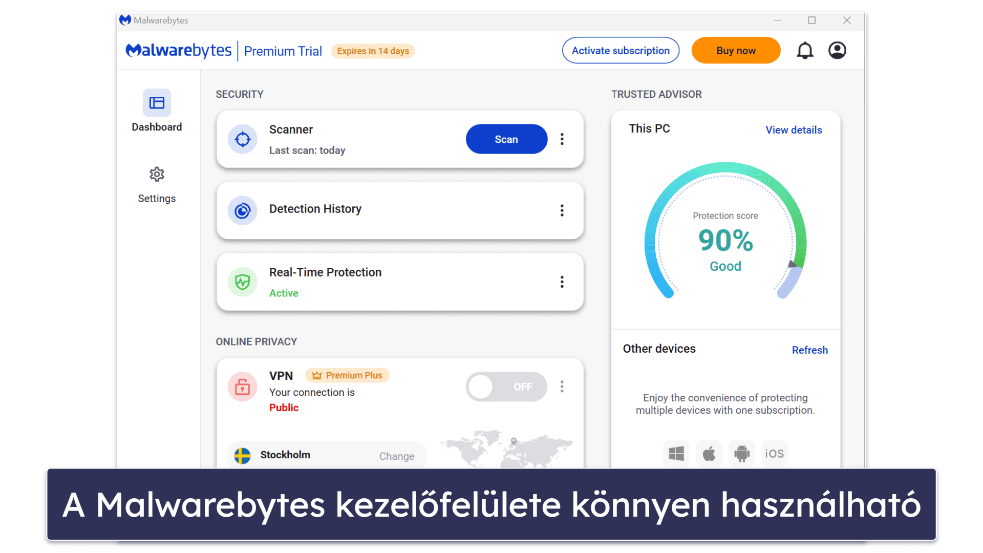 7. Malwarebytes — Jó malware-ellenes védelem, a szerényebb pénztárcákra szabva