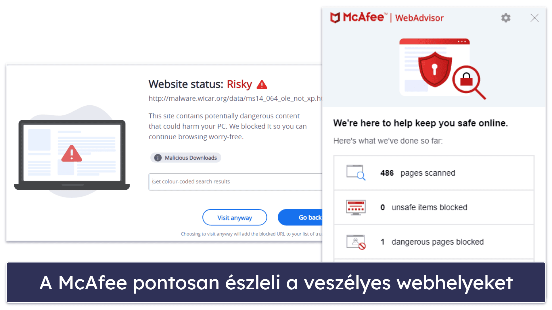 🥉3. McAfee — Jobb webes védelem (adattörlő eszközzel)