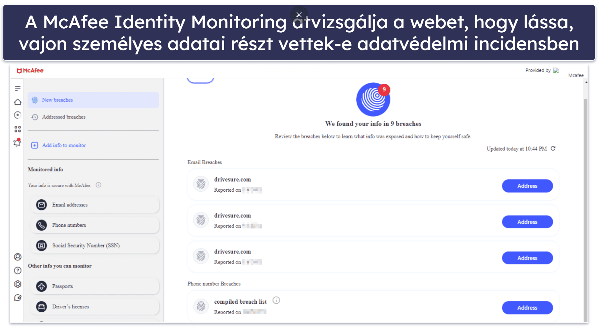 🥉3. McAfee — Jobb webes védelem (adattörlő eszközzel)