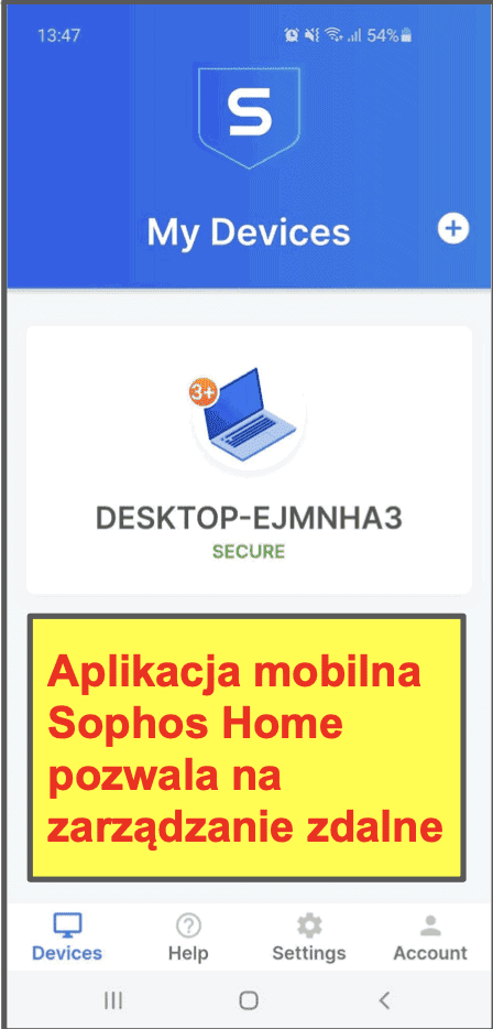 Aplikacja mobilna Sophosa