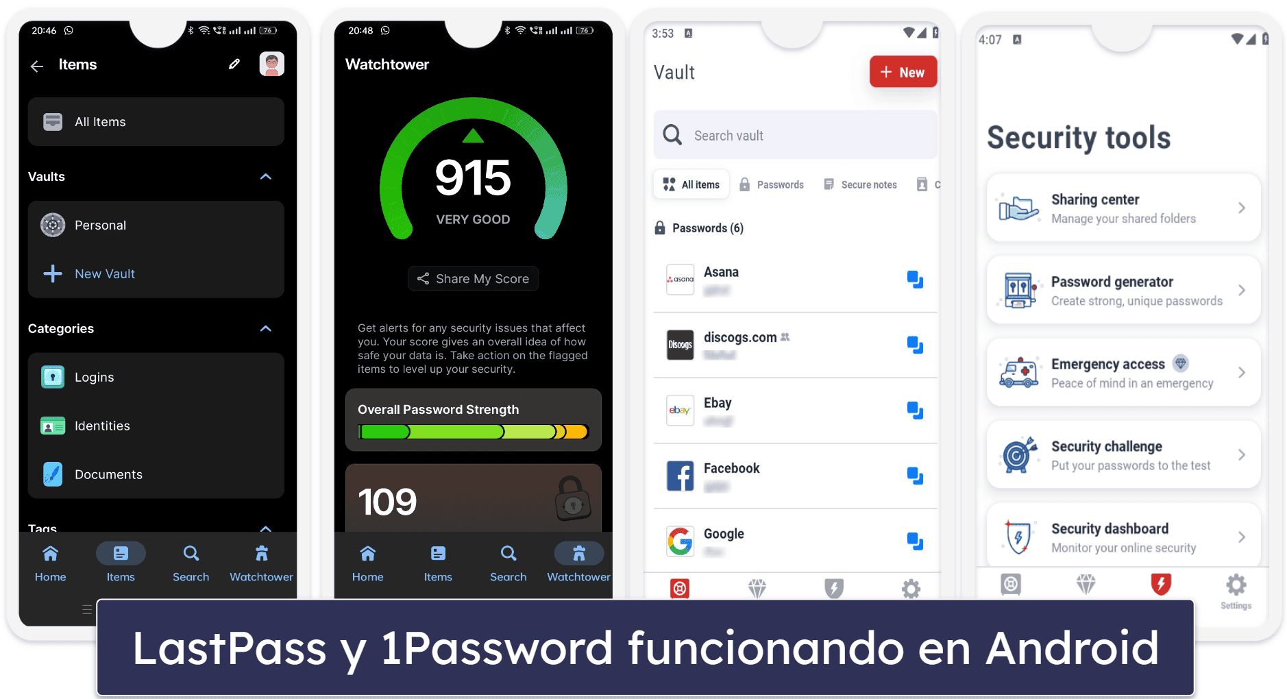 Aplicaciones y extensiones de navegador: 1Password tiene aplicaciones más intuitivas