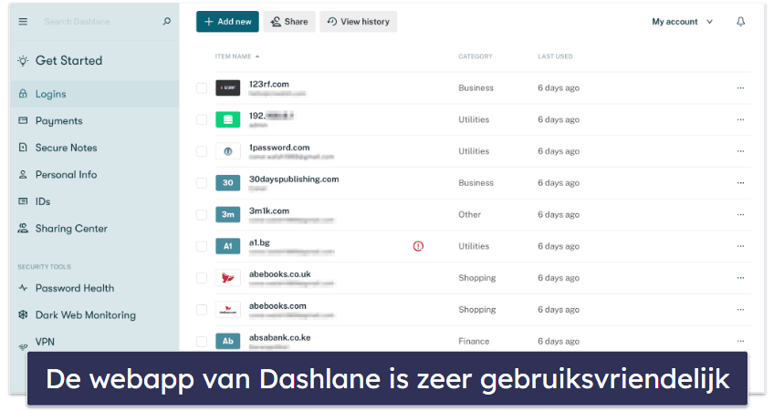 🥇1. Dashlane – Beste algehele gratis wachtwoordmanager in 2024