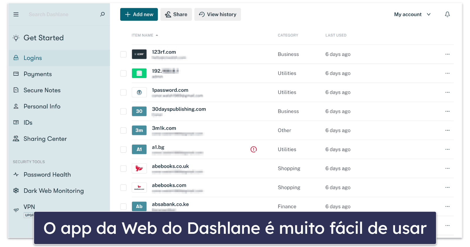 🥇1. Dashlane: melhor app para guardar senhas grátis no geral em 2024