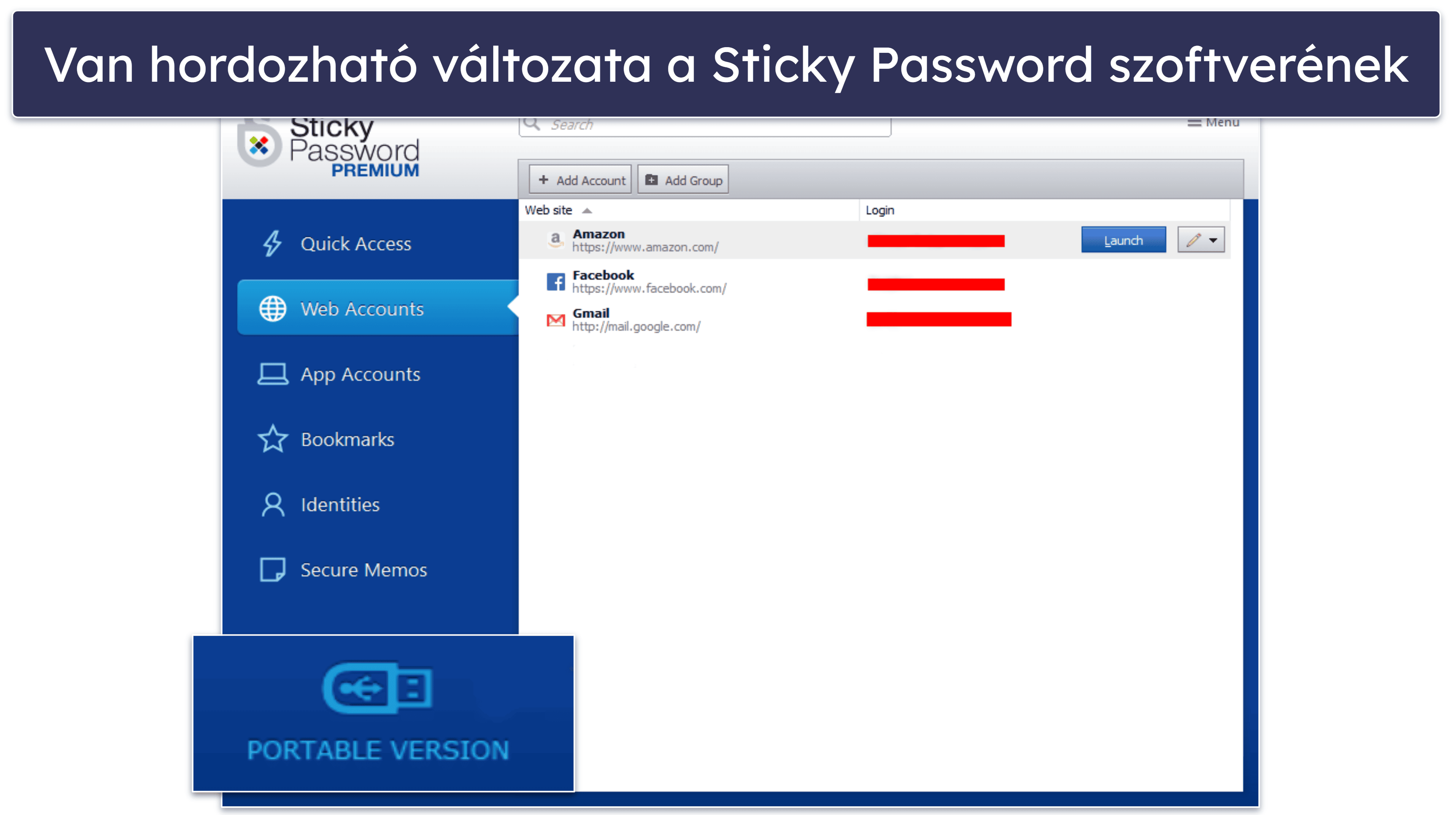 10. Sticky Password — Jó a kompatibilitása a böngészőkkel &amp; hordozható USB-változat