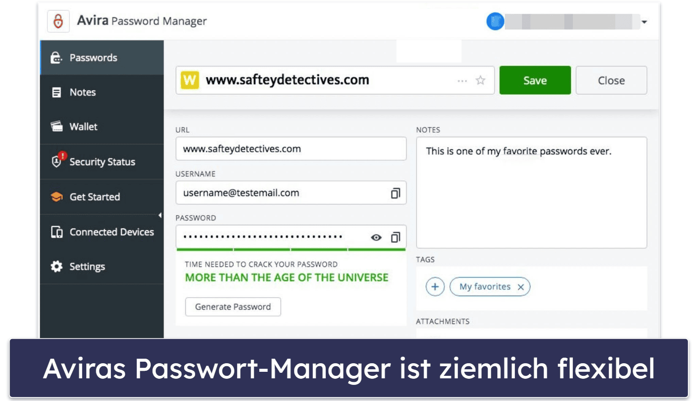 9. Avira Password Manager Free – unbegrenzt viel Passwort-Speicher auf unbegrenzt vielen Geräten