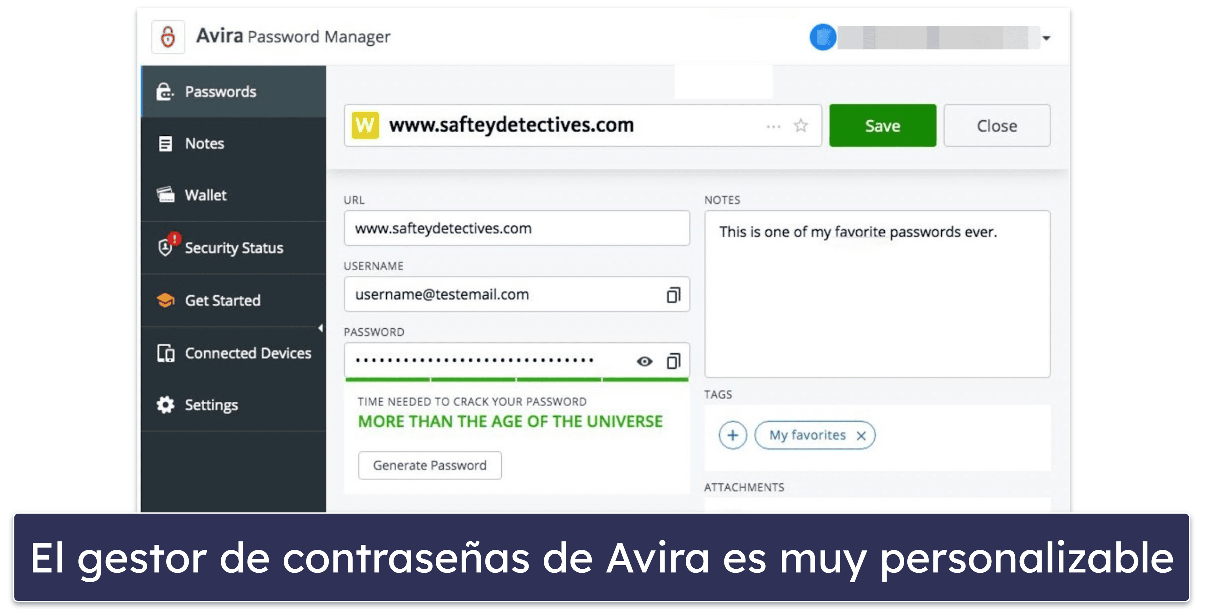 9.Avira Password Manager Free — almacenamiento ilimitado de contraseñas en infinitos dispositivos