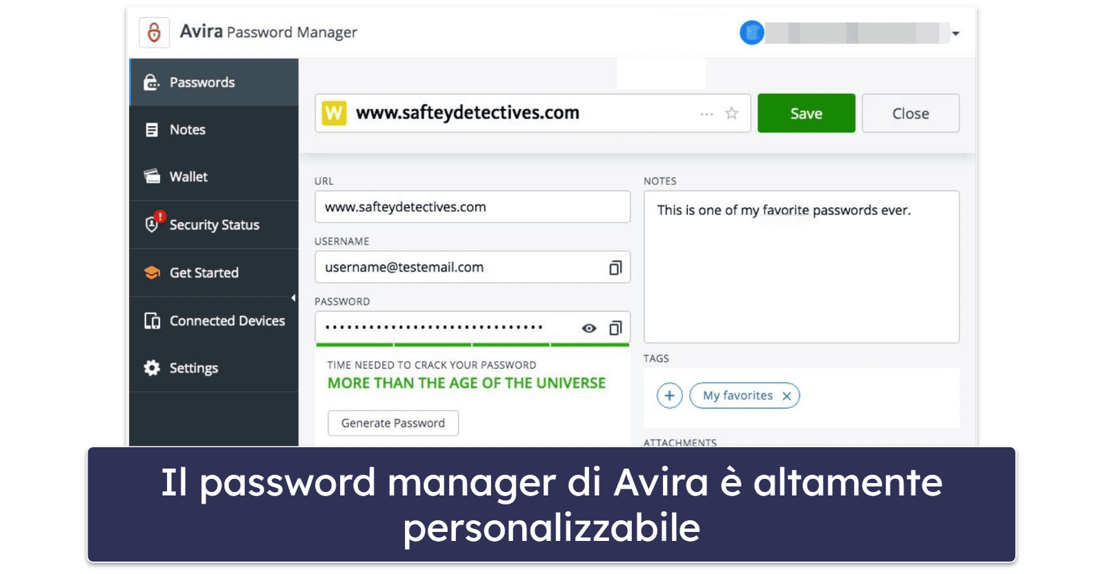 9. Avira Password Manager Gratuito – Memorizzazione illimitata di password su un numero illimitato di dispositivi