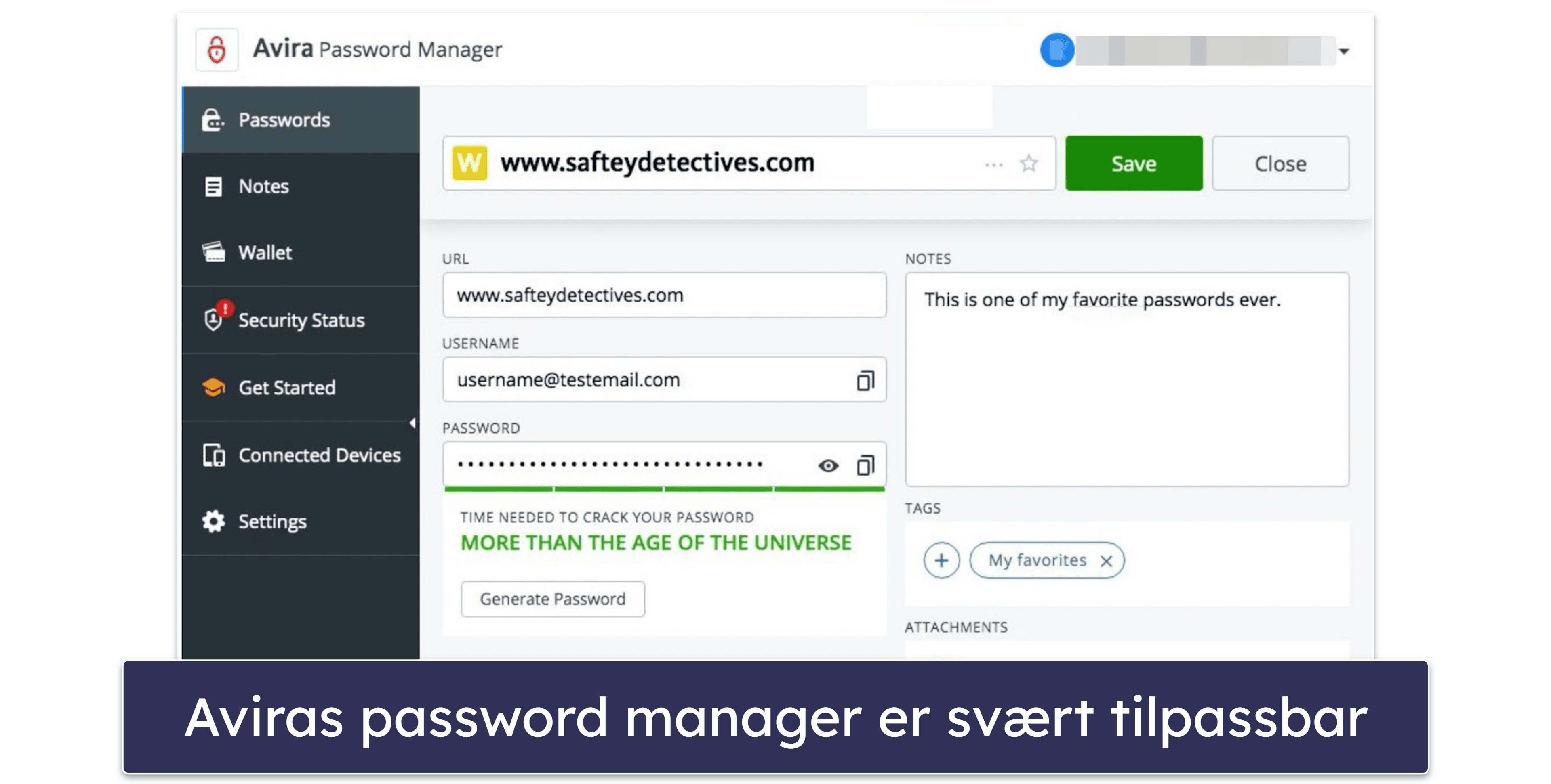 9. Avira Password Manager Free — ubegrenset lagring av passord på et ubegrenset antall enheter