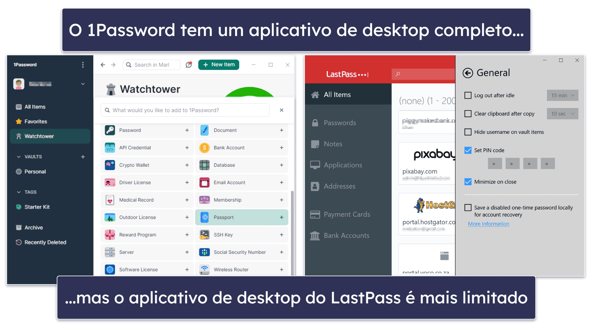 Aplicativos e extensões para navegadores — 1Password tem apps mais intuitivos