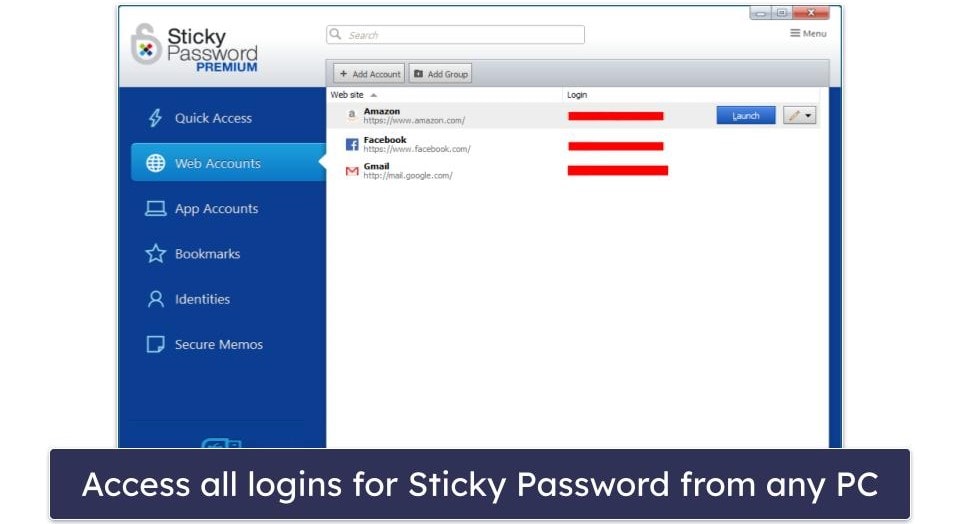 10. Sticky Password — Local Data Storage &amp; Portable USB Version