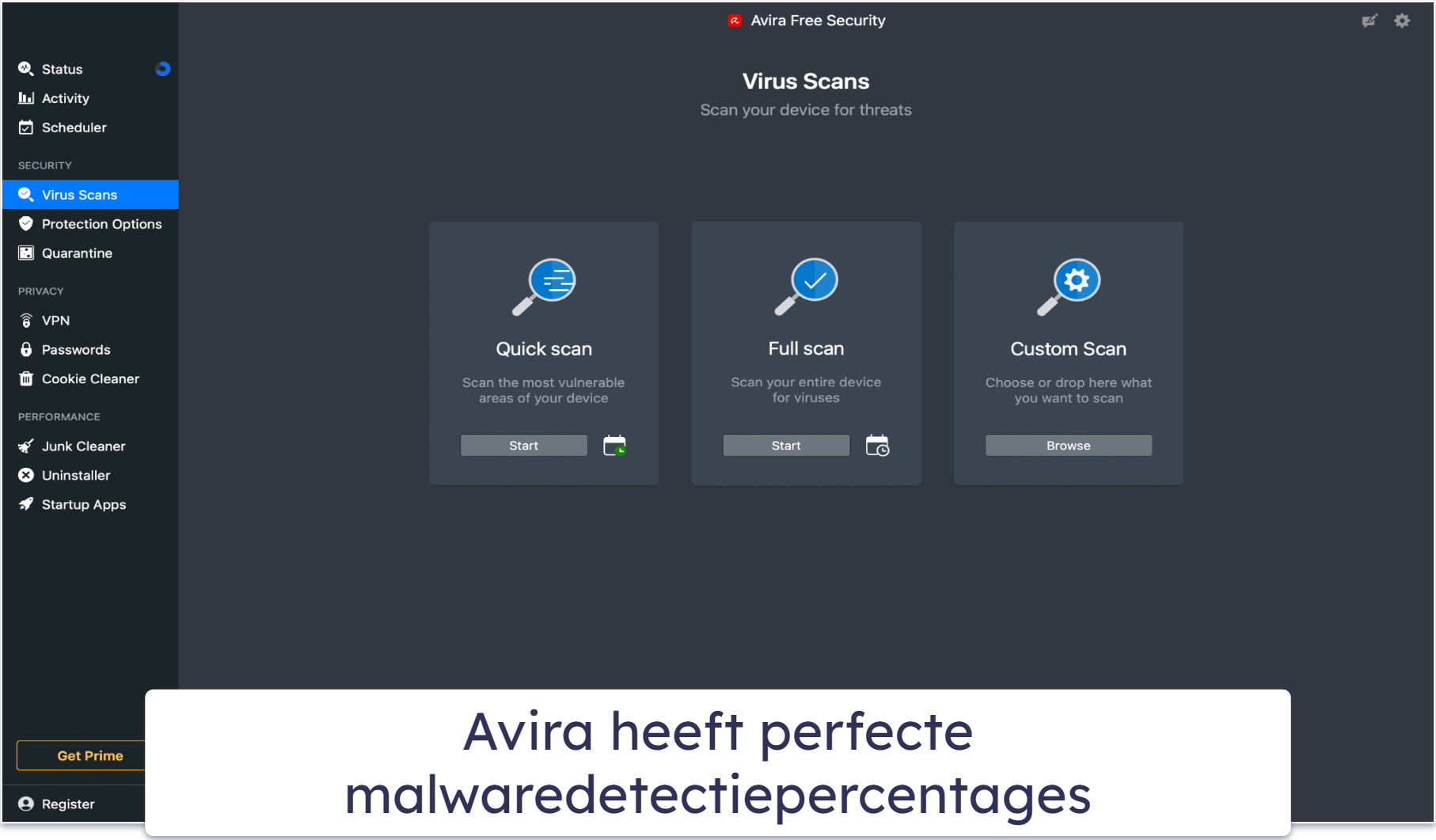 5. Avira Free Antivirus voor Mac — Geavanceerde virusscanner + degelijke gratis extra’s