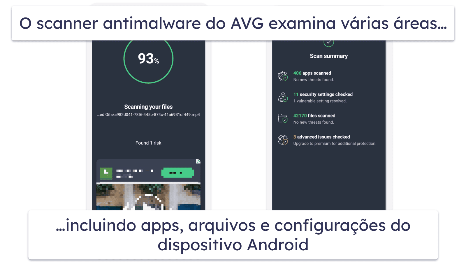 8. AVG — Recursos de segurança simples e app intuitivo