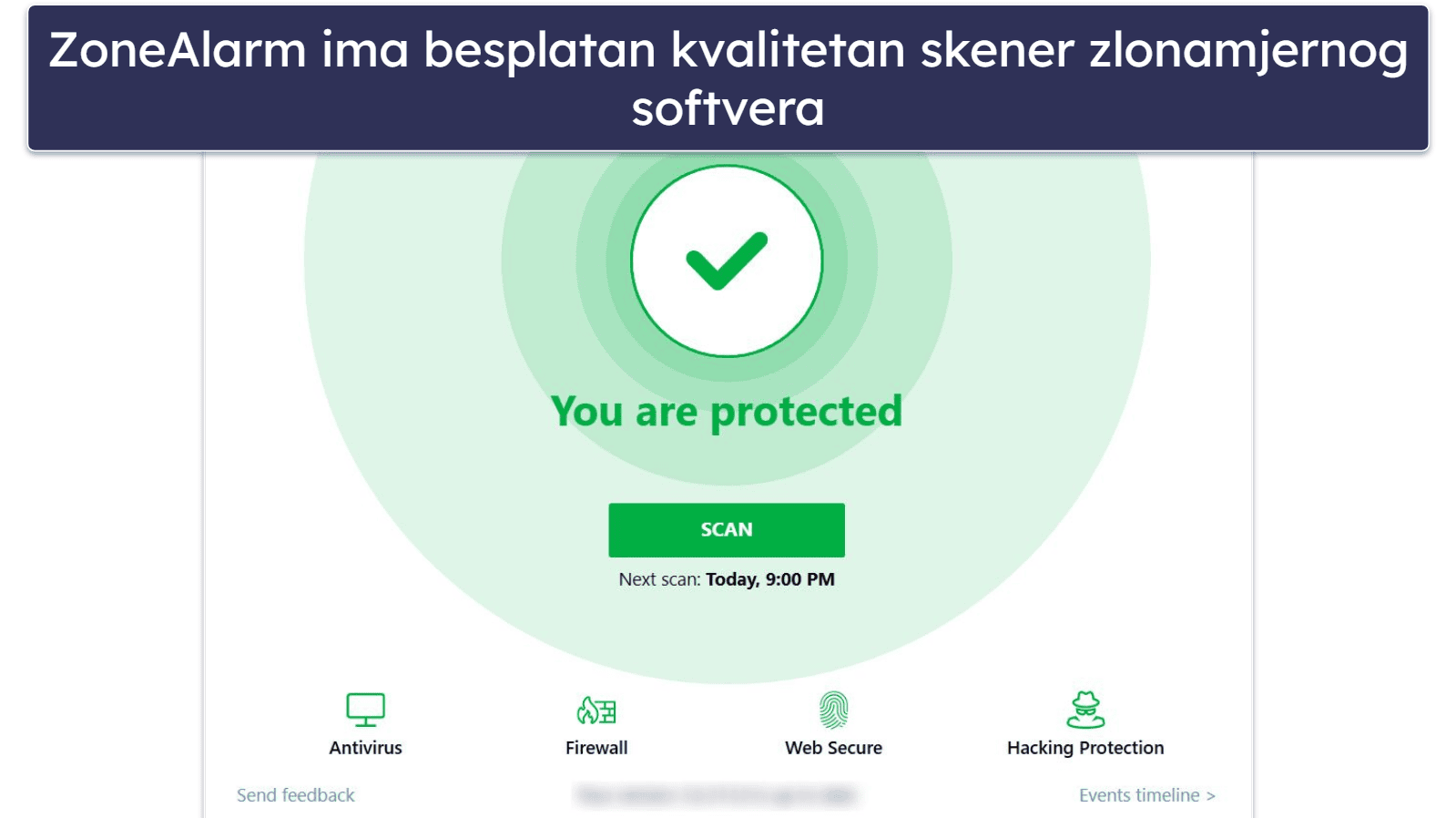 9. ZoneAlarm – učinkovit skener zlonamjernog softvera s besplatnim vatrozidom