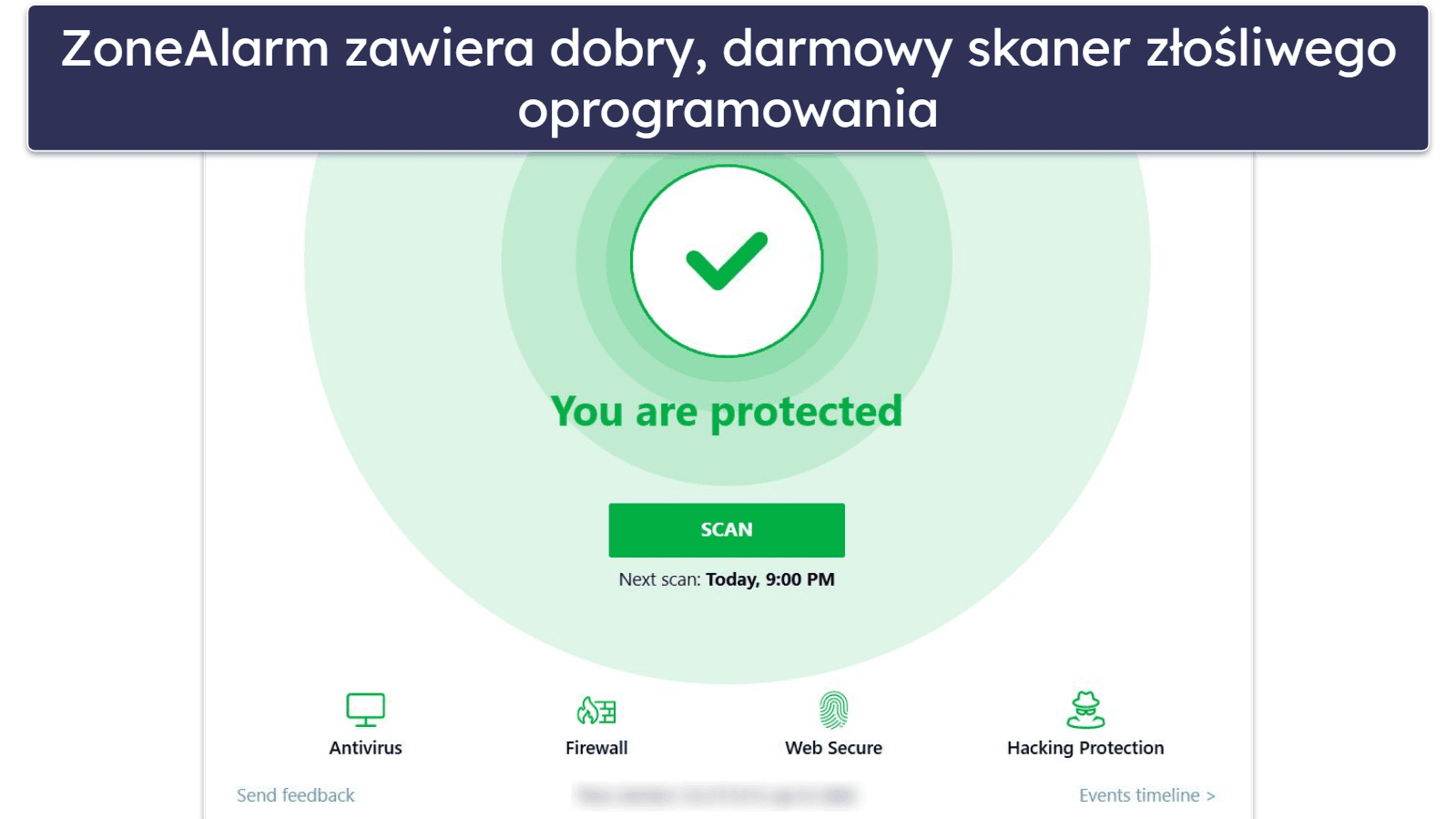 9. ZoneAlarm: Skuteczny skaner malware z darmową zaporą sieciową