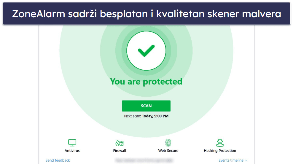 9. ZoneAlarm — Efikasan skener malvera uz besplatni zaštitni zid