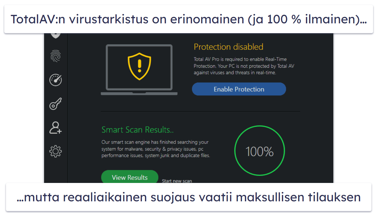 4. TotalAV Free Antivirus – Yksinkertaisin ilmainen virustorjunta