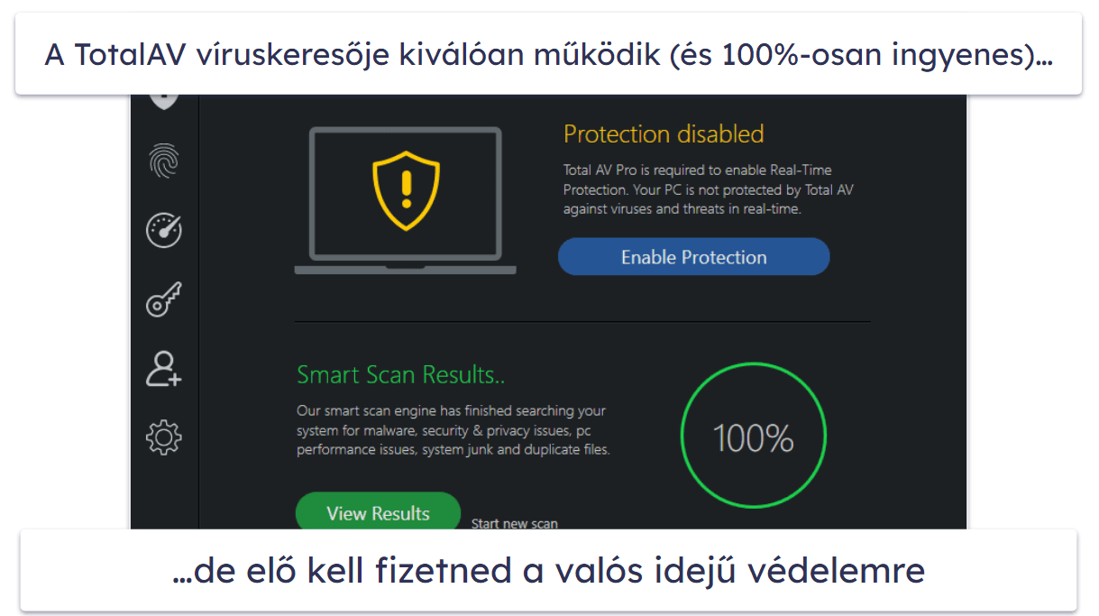 4. TotalAV Free Antivirus — A legintuitívabb ingyenes vírusirtó