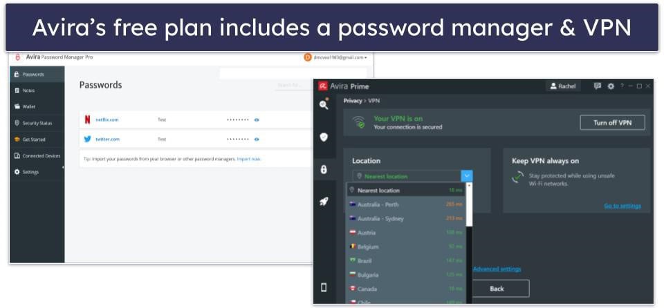 7. Avira — More (and Better) Free Features