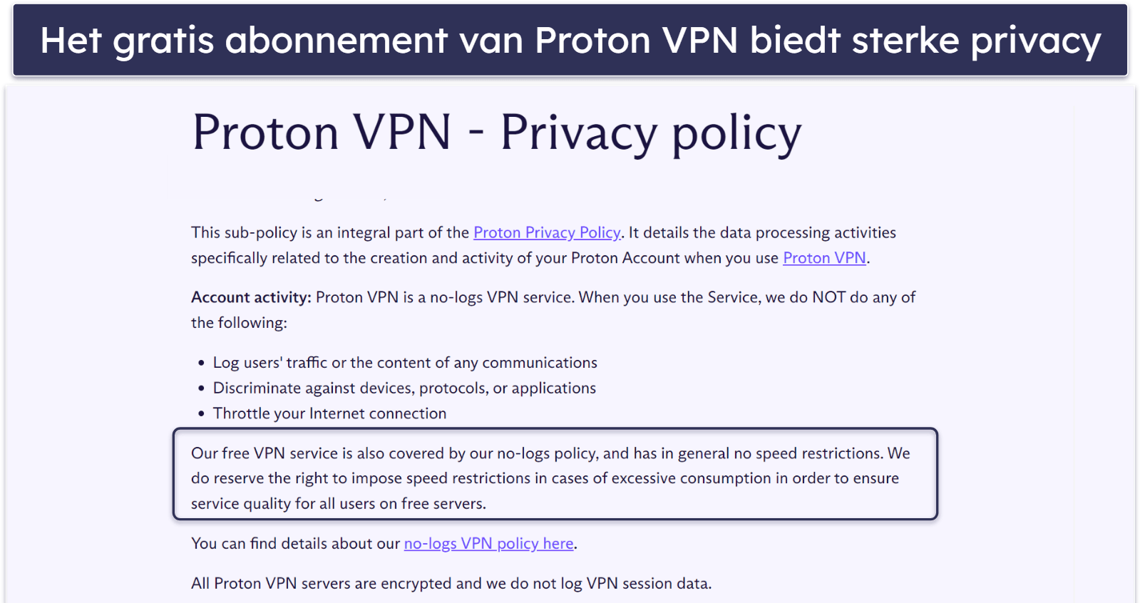 🥈2. Proton VPN — Geweldig gratis abonnement met onbeperkte data + erg snel