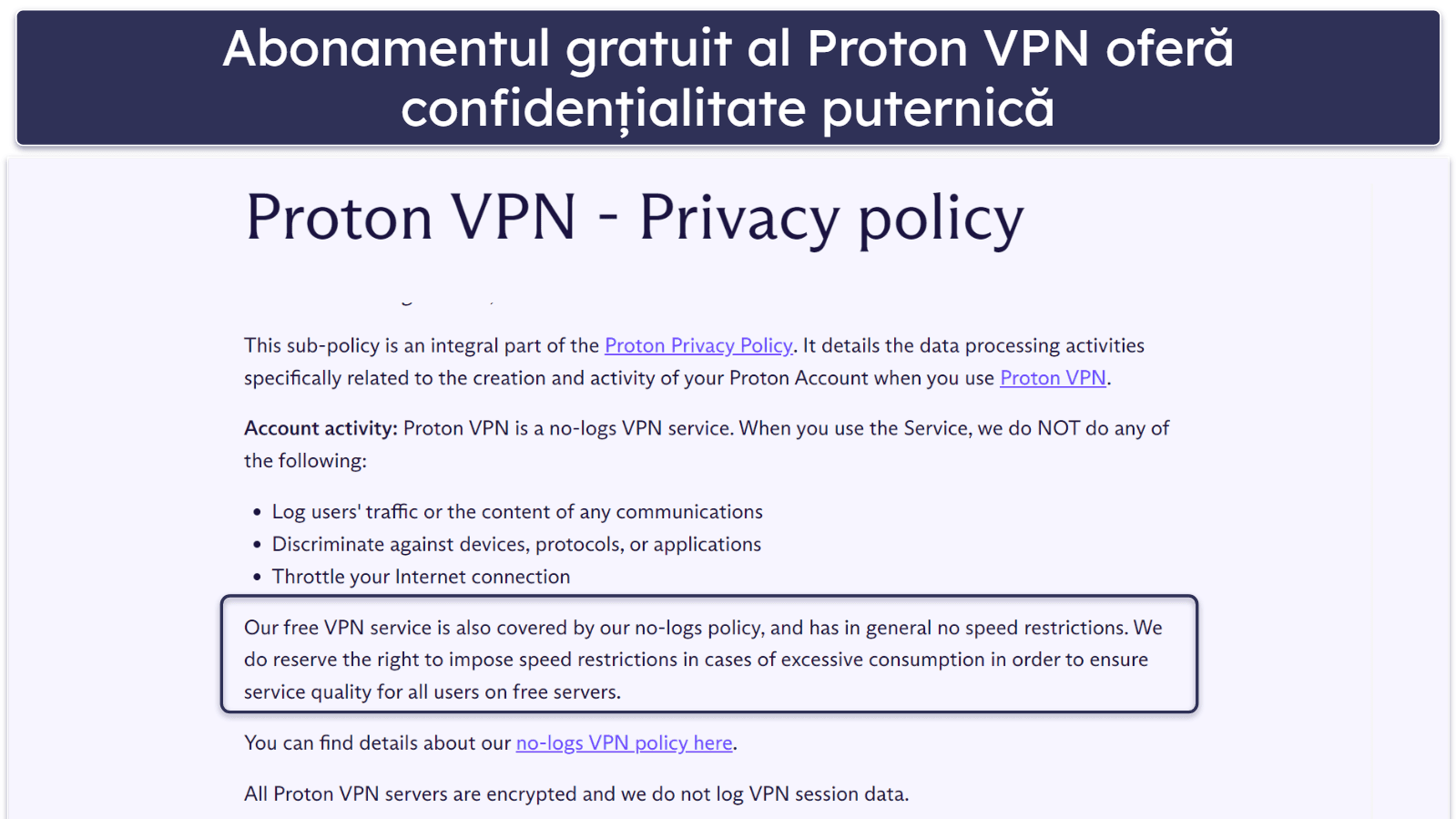 🥈2. Proton VPN — Abonament gratuit grozav cu date nelimitate și foarte rapid