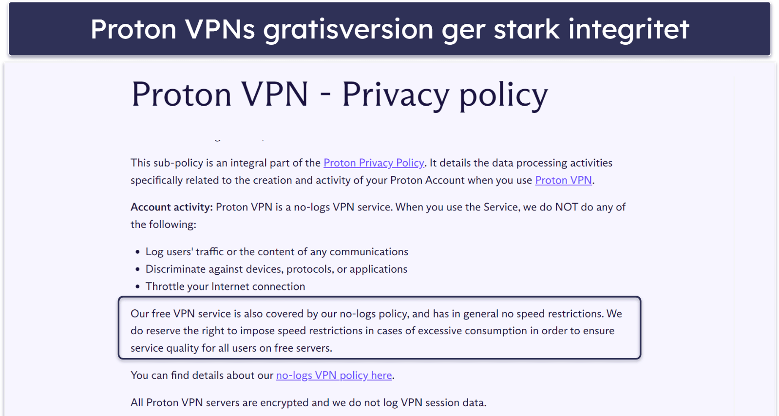 🥈3. Proton VPN — Fantastiskt gratisabonnemang med obegränsad data + mycket snabb