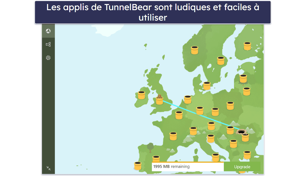 Bonus. TunnelBear — un très bon VPN gratuit pour les débutants