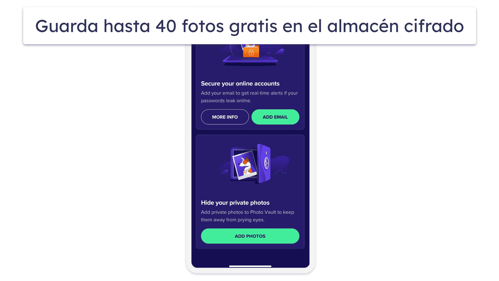 5. Avast Seguridad y Privacidad para iOS: Ofrece un análisis de red básico y un almacén de fotos cifrado