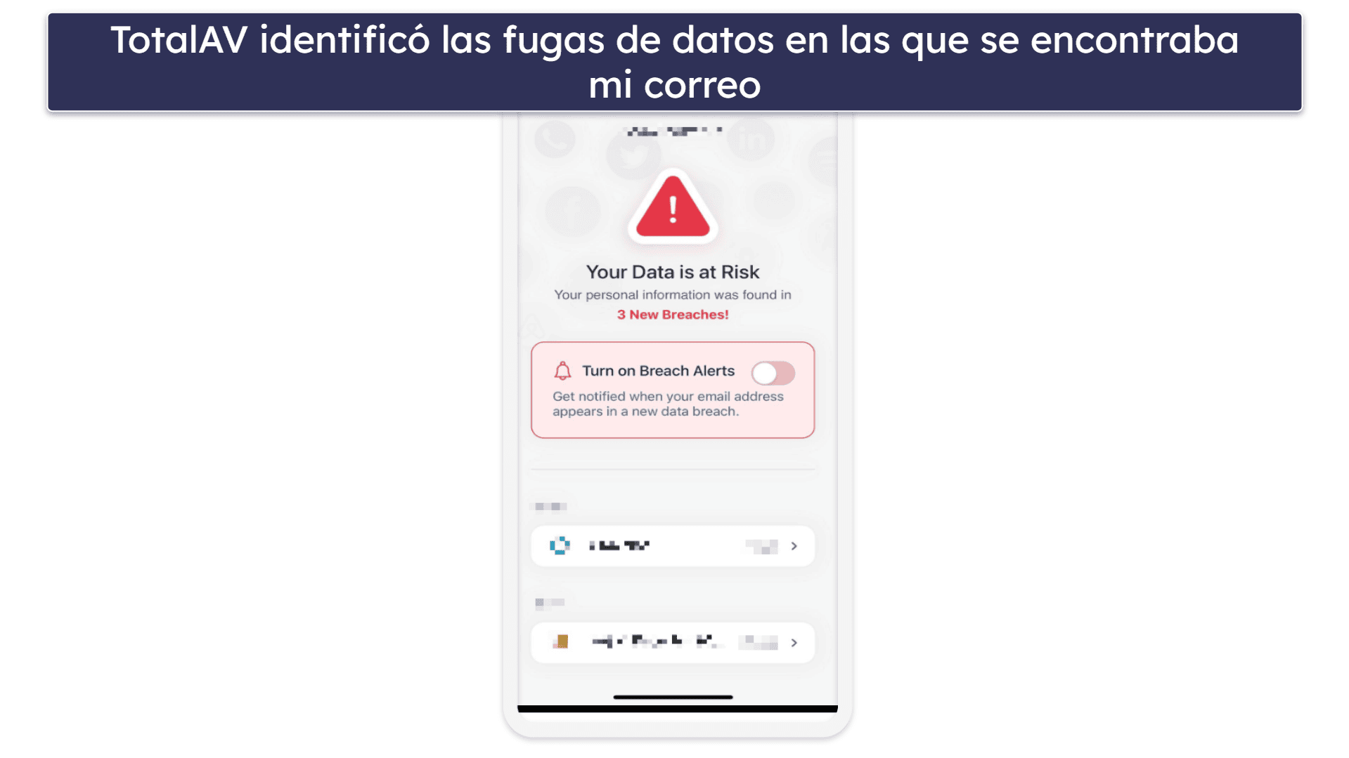 2.🥈 TotalAV Mobile Security: Un antivirus para iOS fácil de usar y con análisis de fugas de datos