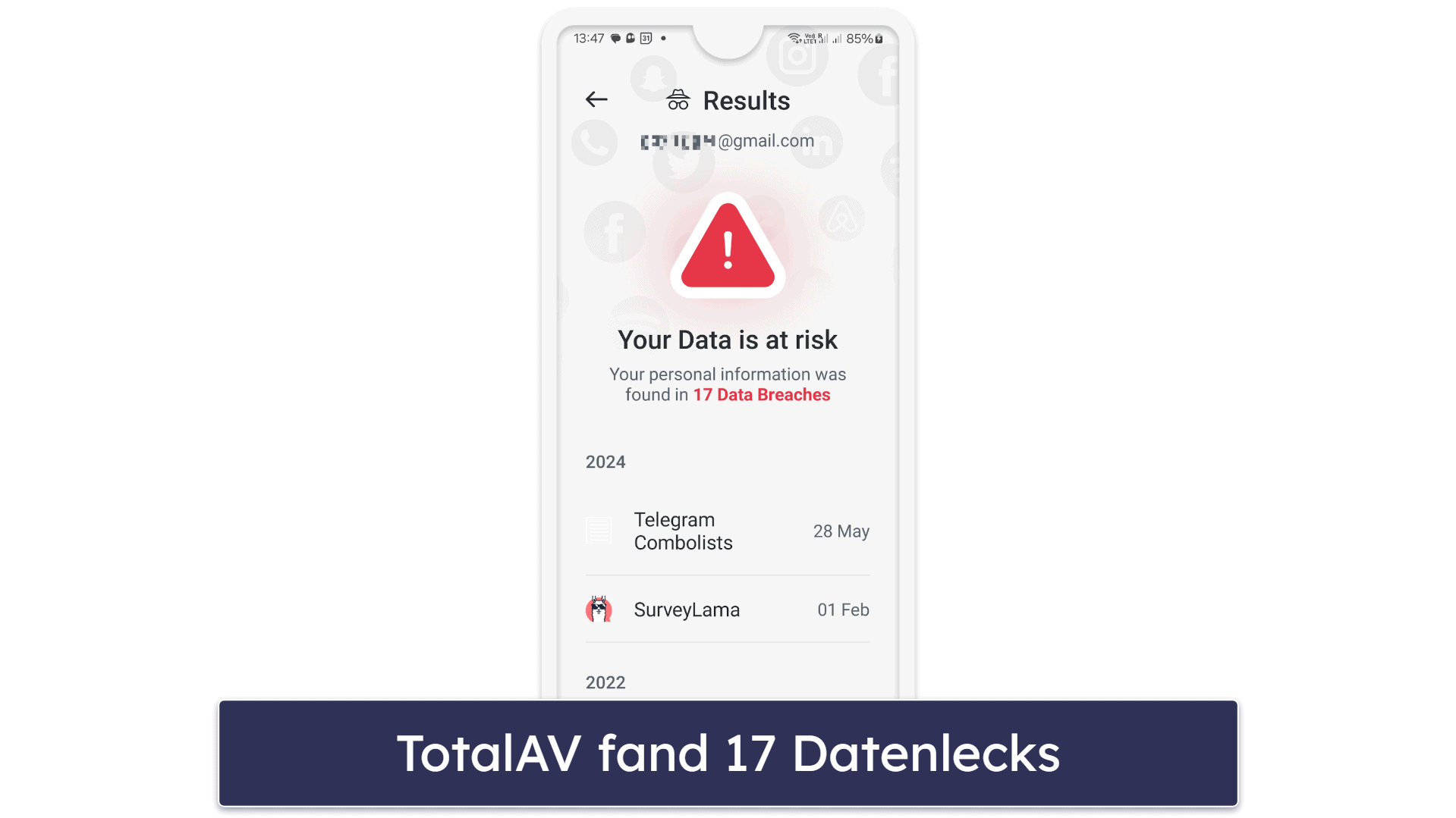 🥈2. TotalAV — Bedienerfreundlich &amp; mit gutem Datenleck-Scanning